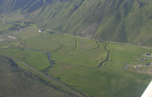 Old Portneuf River oxbows just south of the gap